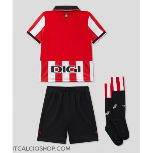 Athletic Bilbao Prima Maglia Bambino 2025-26 Manica Corta (+ Pantaloni corti)